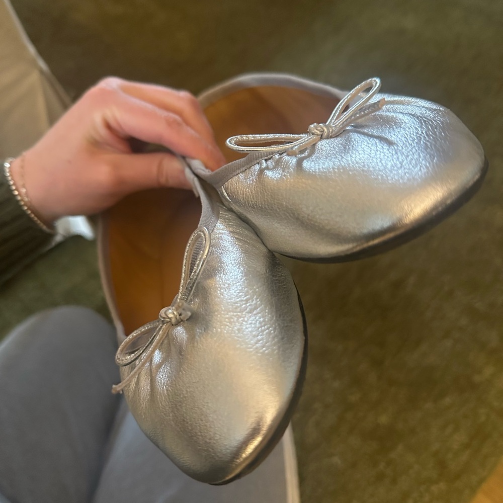 Sezane Silver Agathe Ballet Flats - Picture 7 of 8